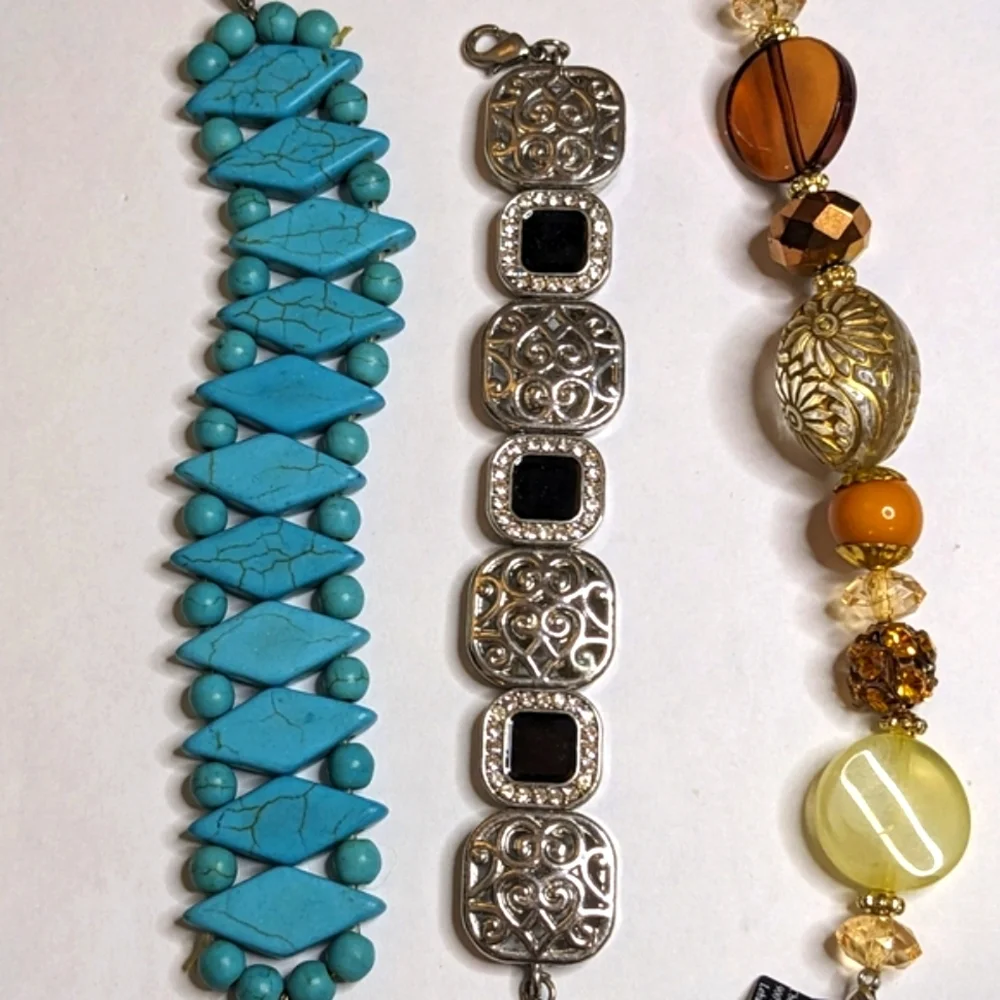 Vintage 3 Swap & Geneva Watches with 24‎ Interchangeable  Fashion Watch Bands